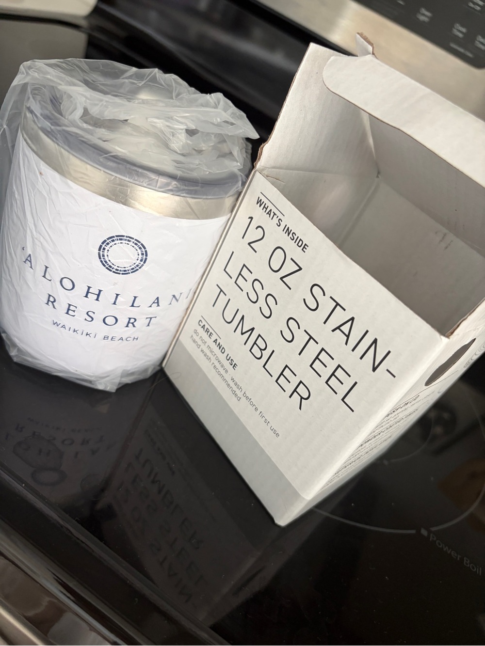 White Stainless Steel Tumbler - 12 oz